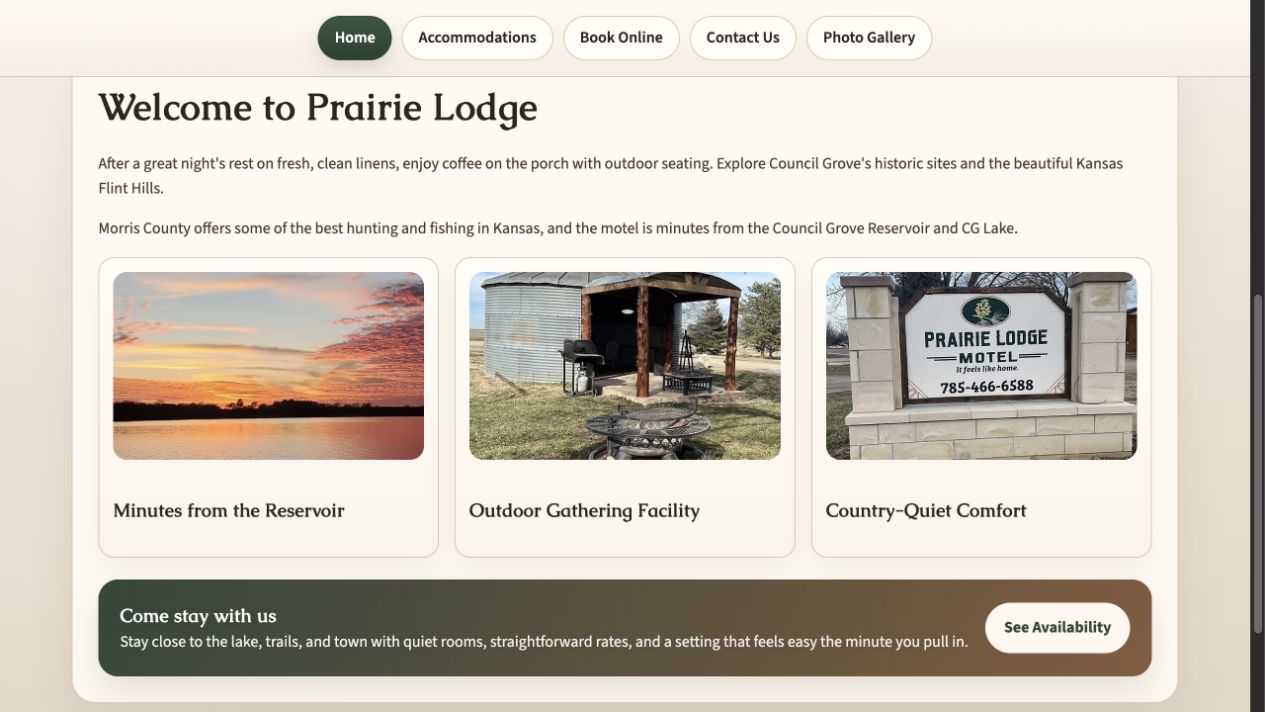 Prairie Lodge Motel public property details